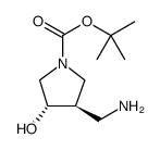 1-Pyrrolidinecarboxylic acid, 3-(aminomethyl)-4-hydroxy-, 1,1-dimethylethyl ester, (3R,4S)-rel