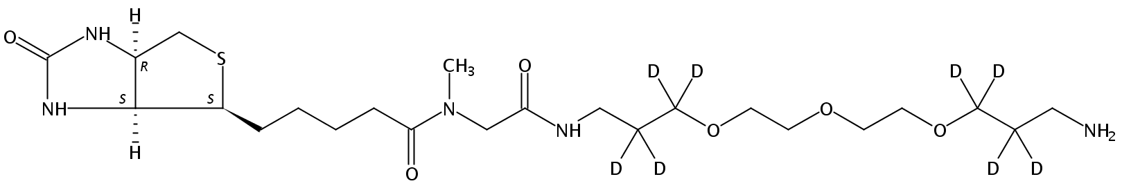 13-Amino-4,7,10-trioxatridecanyl-2,2’,3,3’,11,11’,12,12’-d8)-N-methyl-N-biotinylglycinamide