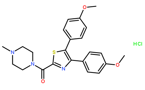 1-[[4,5-双(4-甲氧基苯基)-2-噻唑]羰基]-4-甲基哌嗪盐酸盐