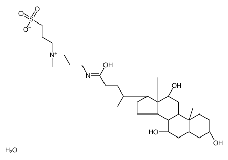 3-[dimethyl-[3-[[(4R)-4-[(3R,7R,8R,9S,10S,12S,13R,14S,17R)-3,7,12-trihydroxy-10,13-dimethyl-2,3,4,5,6,7,8,9,11,12,14,15,16,17-tetradecahydro-1H-cyclopenta[a]phenanthren-17-yl]pentanoyl]amino]propyl]azaniumyl]propane-1-sulfonate,hydrate
