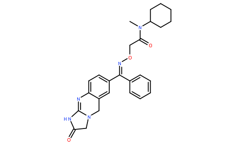 乙酰胺,N-环己基-N-甲基-2-[[(Z)-[苯基(1,2,3,5-四氢-2-羰基咪唑并[2,1-b]喹唑啉-7-基)亚甲基]氨基]氧代]-