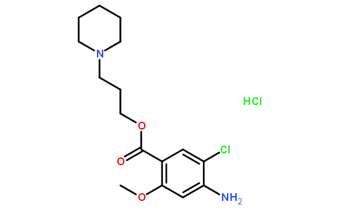 3-(1-哌啶)-4-氨基-5-氯-2-甲氧基苯甲酸丙酯盐酸盐