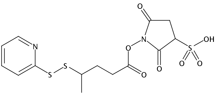 2,5-二氧代-1-(4-(吡啶-2-基二磺酰基)戊酰基氧基)吡咯烷-3-磺酸