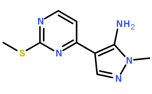 1-甲基-4-[2-(甲硫基)-4-嘧啶基]-1H-吡唑-5-胺