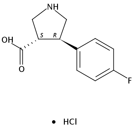 (3S,4R)-4-(4-Fluorophenyl)pyrrolidine-3-carboxylic acid hydrochloride
