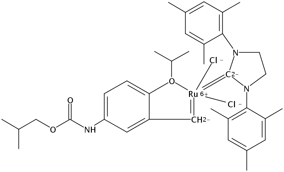 Dichloro[1,3-bis(2,4,6-trimethylphenyl)-2-imidazolidinylidene][(5-isobutoxycarbonylamino)-(2-isopropoxy)benzylidene]ruthenium(II)