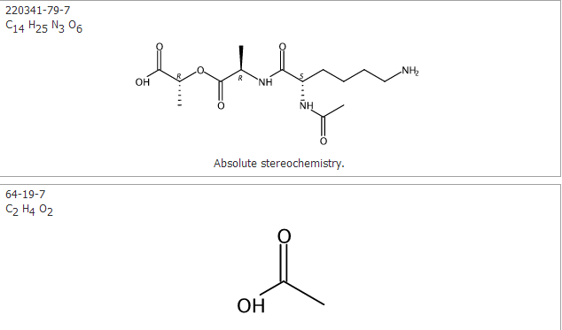 Ac-Lys-D-Ala-D-lactic acid · acetate