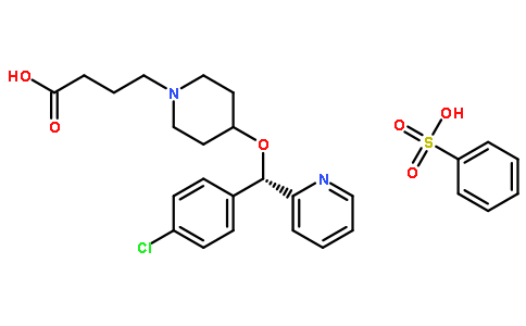 (R)-4-[(4-氯苯基)-2-吡啶基甲氧基]-1-哌啶丁酸单苯磺酸盐