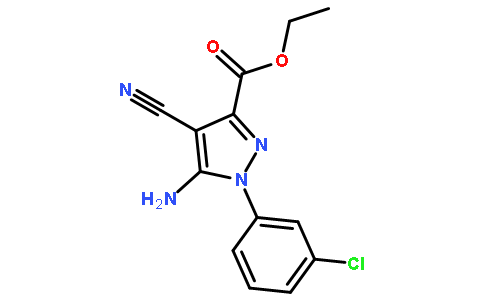 5-氨基-1-(3-氯苯基)-4-氰基吡唑-3-羧酸乙酯