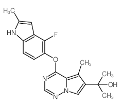 2-[4-[(4-fluoro-2-methyl-1H-indol-5-yl)oxy]-5-methylpyrrolo[2,1-f][1,2,4]triazin-6-yl]propan-2-ol