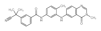 3-(1-氰基-1-甲基乙基)-N-[3-[(3,4-二氢-3-甲基-4-氧代-6-喹唑啉基)氨基]-4-甲基苯基]苯甲酰胺