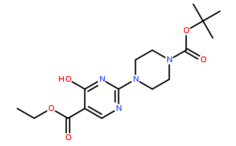2-(4-(t-BOC)哌嗪-1-基)-4-羟基嘧啶-5-羧酸乙酯