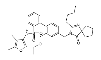 2-[4-[(2-butyl-4-oxo-1,3-diazaspiro[4.4]non-1-en-3-yl)methyl]-2-(ethoxymethyl)phenyl]-N-(4,5-dimethyl-1,2-oxazol-3-yl)benzenesulfonamide