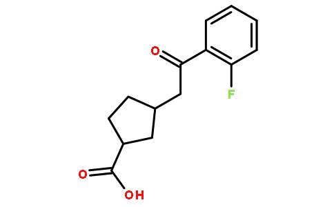 (1R,3S)-3-[2-(2-Fluorophenyl)-2-oxoethyl]cyclopentanecarboxylic a cid
