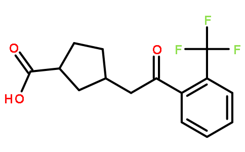 (1R,3S)-3-{2-Oxo-2-[2-(trifluoromethyl)phenyl]ethyl}cyclopentanec arboxylic acid