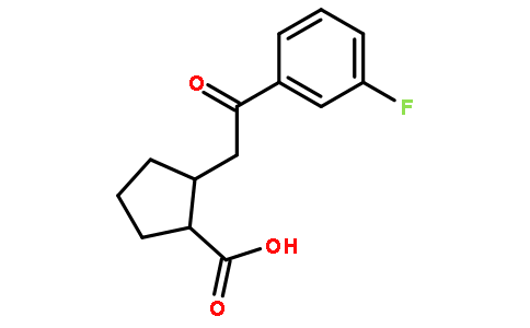 TRANS-2-[2-(3-FLUOROPHENYL)-2-OXOETHYL]CYCLOPENTANE-1-CARBOXYLIC ACID