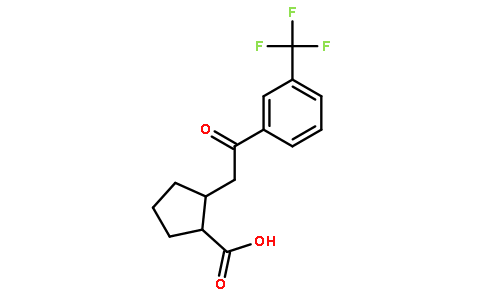 TRANS-2-[2-OXO-2-(3-TRIFLUOROMETHYLPHENYL)ETHYL]CYCLOPENTANE-1-CARBOXYLIC ACID