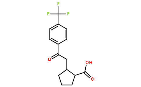 TRANS-2-[2-OXO-2-(4-TRIFLUOROMETHYLPHENYL)ETHYL]CYCLOPENTANE-1-CARBOXYLIC ACID
