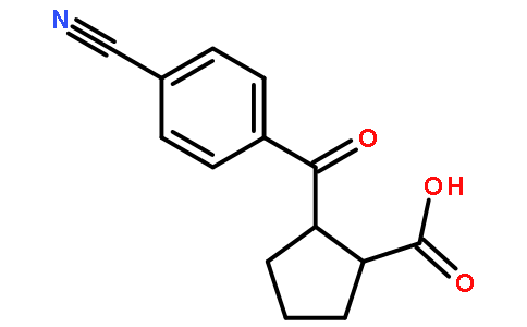 TRANS-2-(4-CYANOBENZOYL)CYCLOPENTANE-1-CARBOXYLIC ACID
