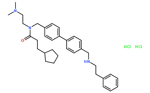 3-Cyclopentyl-N-[2-(dimethylamino)ethyl]-N-[(4'-{[(2-phenylethyl) amino]methyl}-4-biphenylyl)methyl]propanamide dihydrochloride