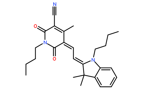 1-丁基-5-[2-(1-丁基-3,3-二甲基-1,3-二氢吲哚-2-亚基)乙亚基]-4-甲基-2,6-二氧代-1,2,5,6-四氢吡啶-3-甲腈