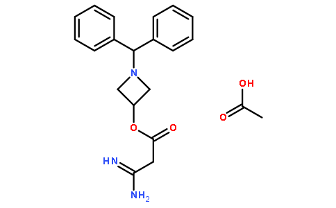 1-二苯甲基-3-氮杂环丁烷基脒基乙酸酯单乙酸盐