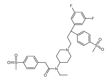 N-[1-[(3R)-3-(3,5-difluorophenyl)-3-(4-methylsulfonylphenyl)propyl]piperidin-4-yl]-N-ethyl-2-(4-methylsulfonylphenyl)acetamide
