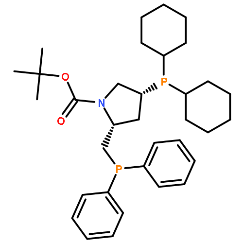 (2R,4R)- (+)-2-(二苯基膦基甲基)-4- (二环己基膦基)-N-(叔丁氧基羰基)吡咯烷