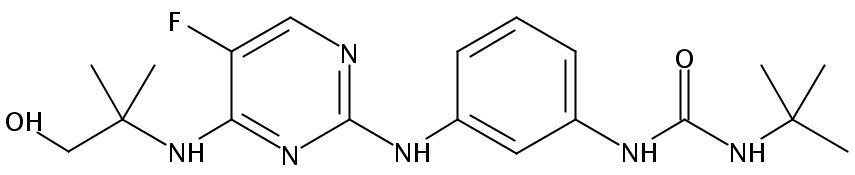 N-叔丁基-N'-[3-[[5-氟-4-[(2-羟基-1,1-二甲基乙基)氨基]-2-嘧啶基]氨基]苯基]脲