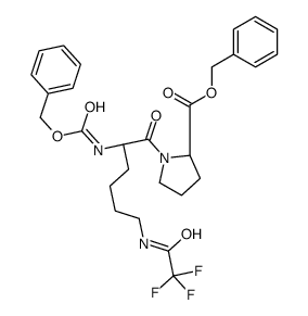 Benzyl N2-[(benzyloxy)carbonyl]-N6-(trifluoroacetyl)-L-lysylprolinate