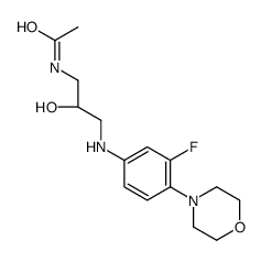 N-[(2R)-3-(3-fluoro-4-morpholin-4-ylanilino)-2-hydroxypropyl]acetamide