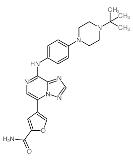 4-[8-[4-(4-tert-butylpiperazin-1-yl)anilino]-[1,2,4]triazolo[1,5-a]pyrazin-5-yl]furan-2-carboxamide