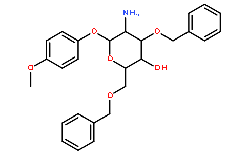 4-甲氧苯基-2-氨基-3,6-二-O-苄基-2-脱氧-β-D-吡喃葡萄糖苷