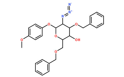 4-甲氧苯基-2-叠氮-3,6-二-O-苯基-2-脱氧-Β-D-吡喃葡萄糖苷