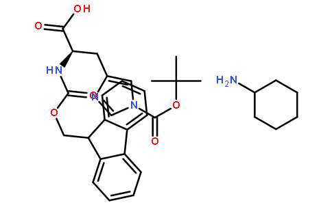芴甲氧羰基-N'-叔丁氧羰基-D-组氨酸环己基铵盐