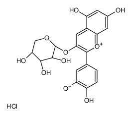 (4S,5R)-2-[2-(3,4-dihydroxyphenyl)-5,7-dihydroxychromenylium-3-yl]oxyoxane-3,4,5-triol,chloride