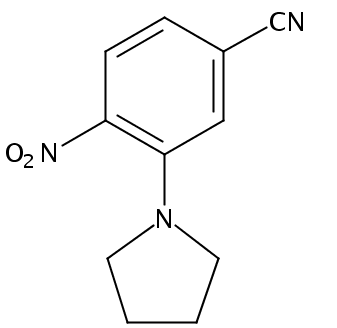 • Benzonitrile, 4-nitro-3-(1-pyrrolidinyl)-
