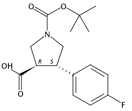 trans-1-(tert-Butoxycarbonyl)-4-(4-fluorophenyl)pyrrolidine-3-carboxylic acid