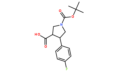 4-(4-Fluorophenyl)-1-{[(2-methyl-2-propanyl)oxy]carbonyl}-3-pyrro lidinecarboxylic acid