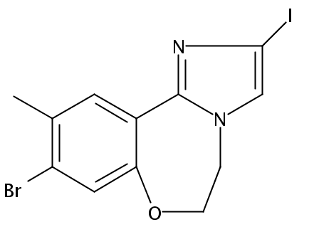 9-Bromo-2-iodo-10-methyl-5,6-dihydrobenzo[f]imidazo[1,2-d][1,4]oxazepine
