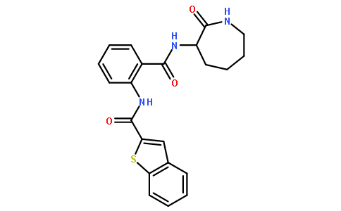 N-{2-[(2-Oxo-3-azepanyl)carbamoyl]phenyl}-1-benzothiophene-2-carb oxamide