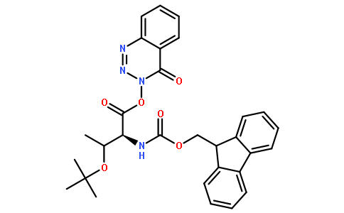 N-芴甲氧羰基-O-t-丁基-L-苏氨酸 3,4-二氢-3-羟基-4-氧-1,2,3-苯并三嗪酯