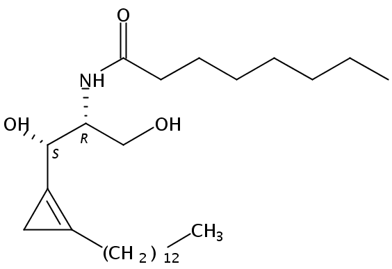 N-[(1R,2S)-2-hydroxy-1-hydroxymethyl-2-(2-tridecyl-1-cyclopropenyl)ethyl]octanamide