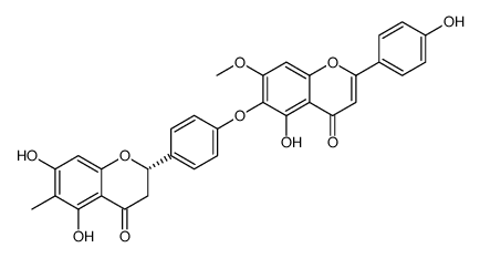 6-{4-[(2S)-5,7-Dihydroxy-6-methyl-4-oxo-3,4-dihydro-2H-chromen-2- yl]phenoxy}-5-hydroxy-2-(4-hydroxyphenyl)-7-methoxy-4H-chromen-4- one