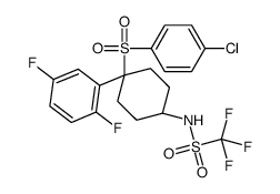 N-{cis-4-[(4-Chlorophenyl)sulfonyl]-4-(2,5-difluorophenyl)cyclohe xyl}-1,1,1-trifluoromethanesulfonamide
