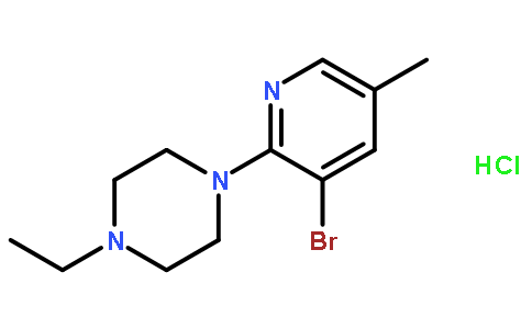 3-溴-2-(4-乙基哌嗪o)-5-甲基吡啶盐酸盐