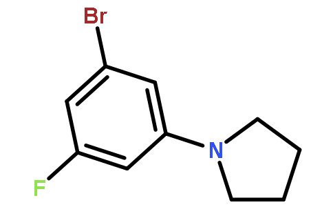 1-溴-3-氟-5-吡咯烷苯