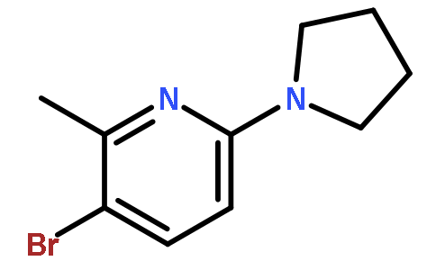 3-溴-2-甲基-6-(吡咯烷-1-基)吡啶
