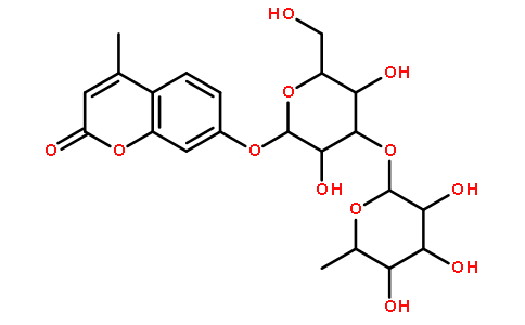 4-甲基香豆素基-3-氧-（α-L-吡喃岩藻糖基）-β-D-吡喃半乳糖苷