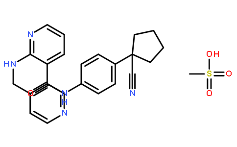 N-[4-(1-氰基环戊基)苯基]-2-[(4-吡啶甲基)氨基]-3-吡啶甲酰胺甲磺酸盐